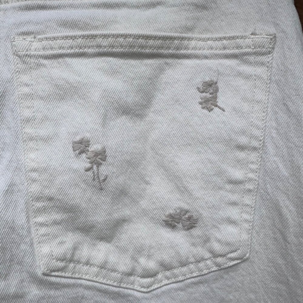 Abercrombie & Fitch Womens 90s High-Rise Relaxed Jeans With Cream Floral Embroid - Picture 13 of 13